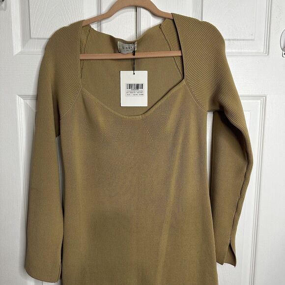 DISSH REIGN LONG SLEEVED RIB KNIT MAXI DRESS TAN WHEAT SIZE XXL 2x 1x 20 22 - Picture 5 of 9